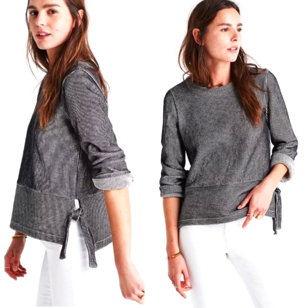 MADEWELL French Rib Side-Tie Pullover